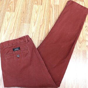 35x32 BANANA REPUBLIC FULTON CHINO COTTON/SPANDEX PANTS RUST Sz 35W x 32L
